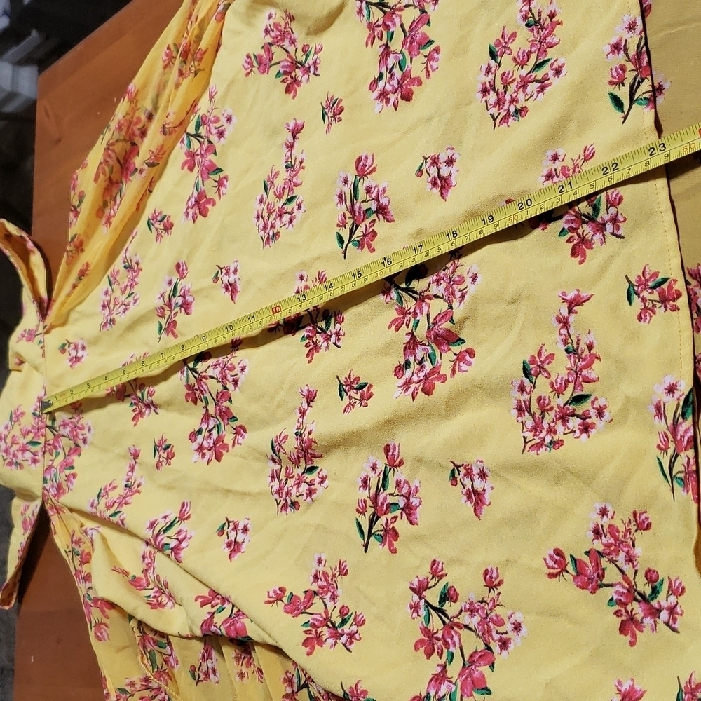 XOXO floral yellow High low maxi dress XL - Picture 13 of 16